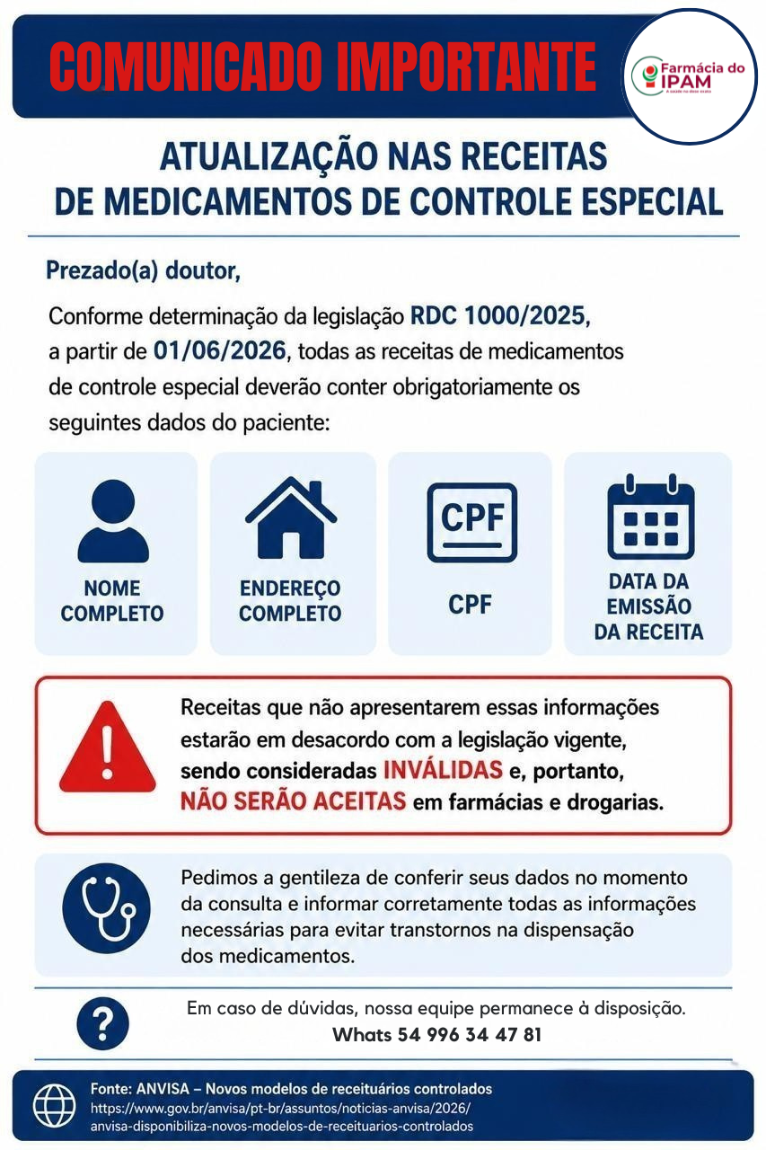 Comunicado Receitas