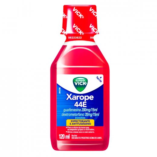 Vick 44E 120ml Xarope Expectorante Antitussígeno - 120ml - Vick 44E 120ml  Xarope Expectorante Antitussígeno - 120ml - VICK